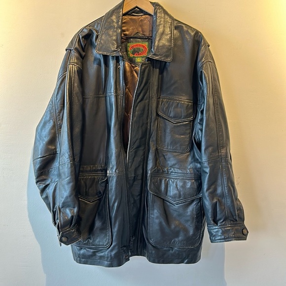 Vintage Distressed Leather Jacket - Picture 1 of 6